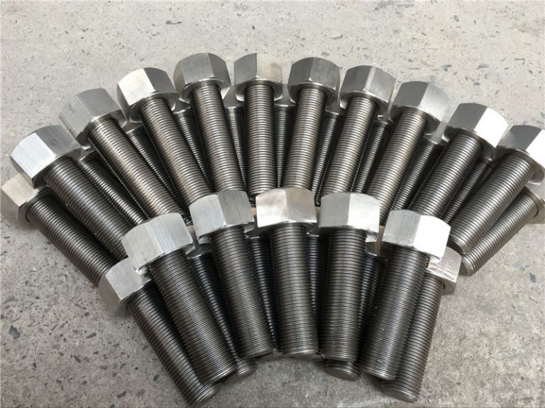 254smo uns s31254 en1.4547 Հեղույսներ և ընկույզներ 1-1 / 2 ”-8unx180 մմ թելերով ձող